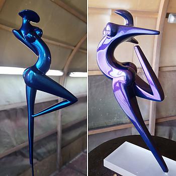 Mini sculptures en résine, teinte caméléon Mini sculptures en résine, teinte caméléon